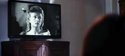 [on TV, door creaks, slams] - The Russian Bride