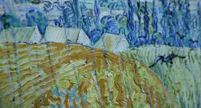 Once again, the reference
is to Japanese art, - Van Gogh: Of Wheat Fields and Clouded Skies