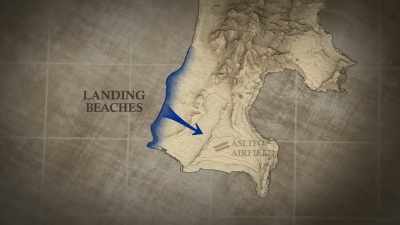 ONCE ASHORE ON SAIPAN, ONE
OF THE FIRST OBJECTIVES - The Pacific War in Color