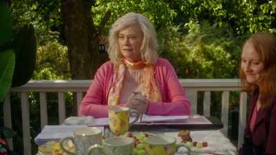 Once she finds out his secret, - How to Murder Your Husband: The Nancy Brophy Story
