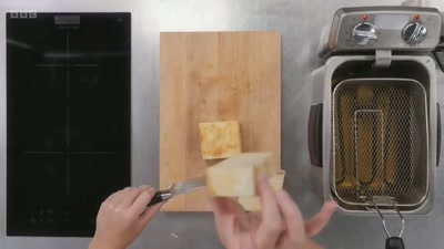 Once it's all layered up, we're
going to get it deep fat frying, - Young Masterchef