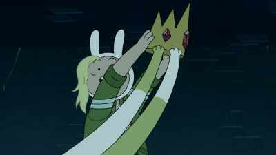 Once Simon puts on the crown,
our world will change too! - Adventure Time: Fionna & Cake