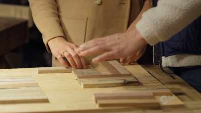 Once the glue dries,
you take a hand planer - Blueprint to the Heart