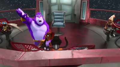 Once the old man sees
there's a strong force - Panda vs. Aliens