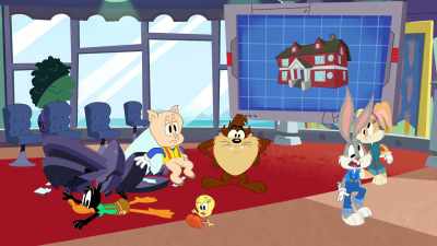 Once the world stops
spinning, it's hard hat time! - Bugs Bunny Builders