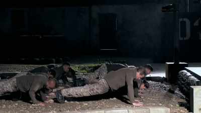 Once you're done,
stay in the press-up position - Celebrity SAS: Who Dares Wins