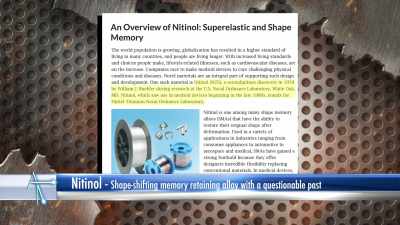 One is a well-known alloy called nitinol. - Accidental Truth: UFO Revelations