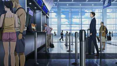 - One adult ticket to Sulawesi.
- Understood. - Mobile Suit Gundam Hathaway