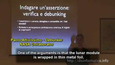 One argument is that the Lunar module
was covered with sheet metal - American Moon