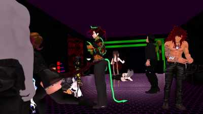 One dancer to a booth
while you guys are dancing. - We Met in Virtual Reality