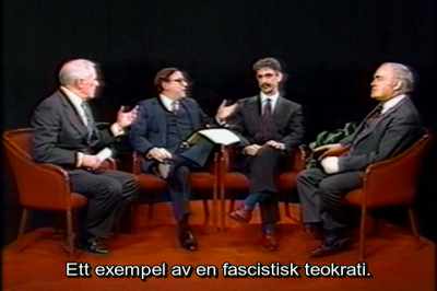 One example, one example
of a fascist theocracy. - Eat That Question