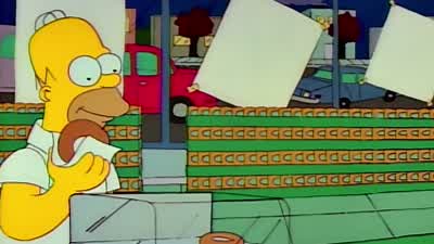 One glazed and one Scratch-'N-Win, please. - The Simpsons
