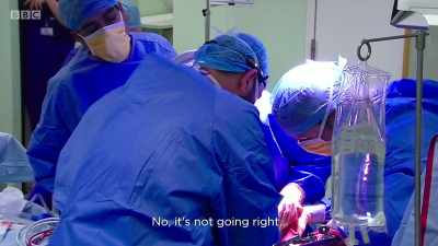 One of the arteries is proving
difficult. - Surgeons: At the Edge of Life
