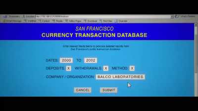 One of the first things I did was query
the currency transaction database, - Untold: Hall of Shame
