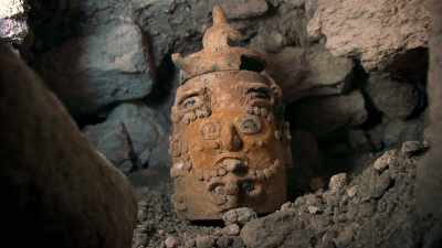 One of the pots is carved - Lost Treasures of the Maya