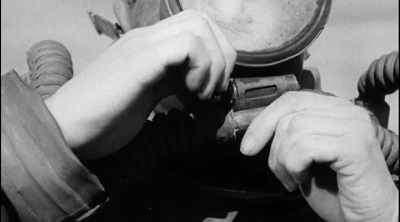 One possibility is that he was
trying to study the propeller. - Mysteries of the Deep
