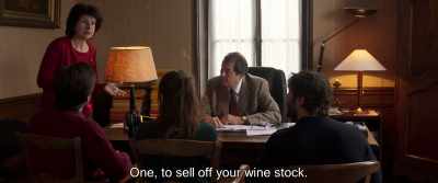 One, to sell off your wine stock. - Back to Burgundy
