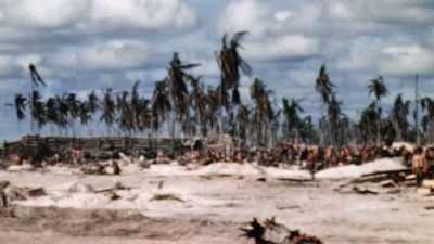 Only a few pockets
of resistance remain. - The Pacific War in Color