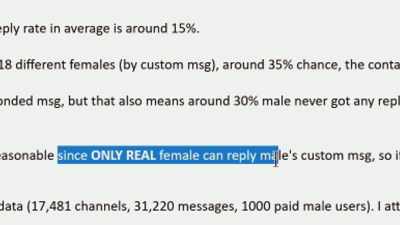 Only a real female can reply
to a male's custom message. - The Ashley Madison Affair