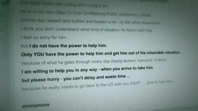 Only you have the power
to get him out - Mother Undercover