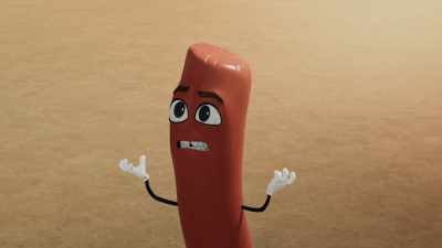 Ooh, Burning Man is back on, baby. - Sausage Party: Foodtopia