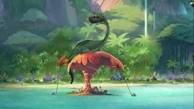 Ooh!
(chuckles) - Gigantosaurus