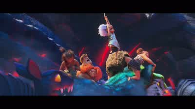 Ooh. Drop her! - The Croods: A New Age