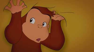 -Ooh.
-[George gibbers] - Curious George: Royal Monkey