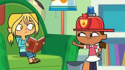- Ooh, hot coffee.
(Water sloshes) - Total DramaRama