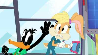 Ooh! How about a gigantic, egg-shaped
tower with all the fixin's? - Bugs Bunny Builders