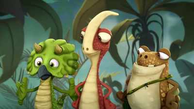Ooh, I can't wait to see them all!
(shrieking) - Gigantosaurus