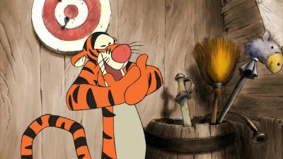 Ooh maybe this belonged to my uncle - The Tigger Movie