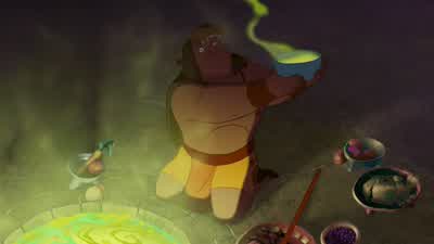 Ooh. Ah! Ahh! Hmm. -It seems to be missing something. - Ah, that's it. -It needs more... body. - - The Road to El Dorado