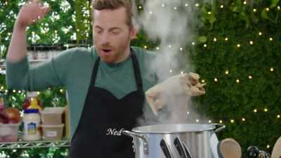 - Ooh, that was hot!
- Don't touch the lid
with your hand. - No Recipe Road Trip With the Try Guys