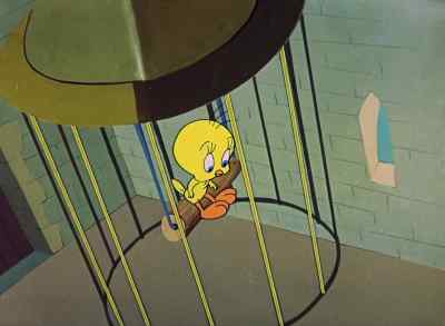 OOH, THAT PUDDY TAT
UP TO SOMETHING. - Bugs Bunny's 3rd Movie: 1001 Rabbit Tales