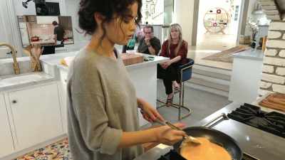 - Ooh, that's a song lyric. "Control your flame." - Selena + Chef