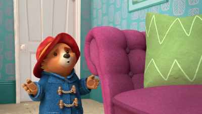 Ooh! What are you doing now?
Don't push it into me! - The Adventures of Paddington