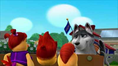 -Oops.
-[zips] - The Chicken Squad