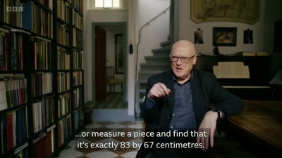 Or measure a piece and find that
it's exactly 83 by 67 centimeters. - Close to Vermeer