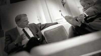 Or with Lyndon Johnson when
he despaired over the war, - Billy Graham: An Extraordinary Journey