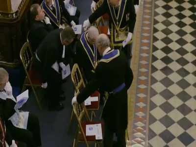 [organ music playing] - Inside the Freemasons
