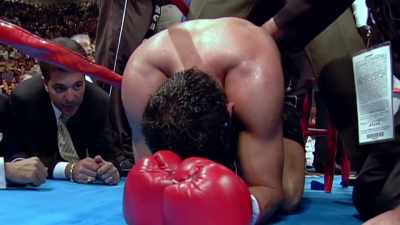 Oscar De La Hoya has never
previously been knocked out. - The Golden Boy