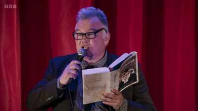 "Other guests had arrived in the
front garden, which was now awash - Stewart Lee: Tornado