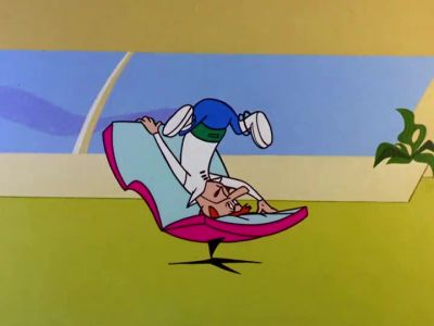 Ouch! Boy, this isn't getting
any easy chair the hard way. - The Jetsons