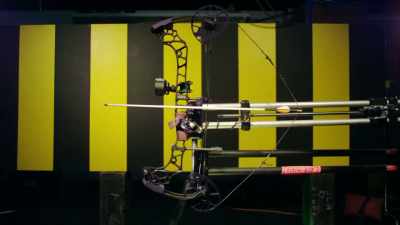 OUR BOW-SHOOTING RIG
HAS BEEN AIMED - Mythbusters Jr.