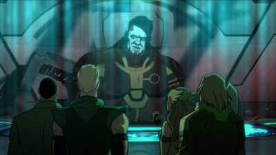 Our greatest scientist is building
a weapon that will destroy Thanagar - Green Lantern: Beware My Power