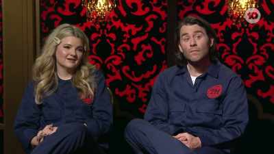 Our live task saw Jimmy,
Danielle and Julia get one
point, - Taskmaster