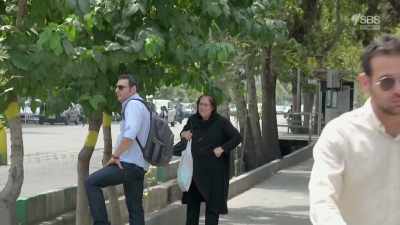Our minder's still following us,
watching our every move. - From Russia to Iran: Crossing Wild Frontier