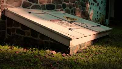 Our next stop was 200 feet
underground to visit Chester Worthington, - Murderville