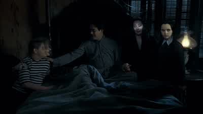 Our whole family together at lastThree generationsabove groundIn laws - Addams Family Values